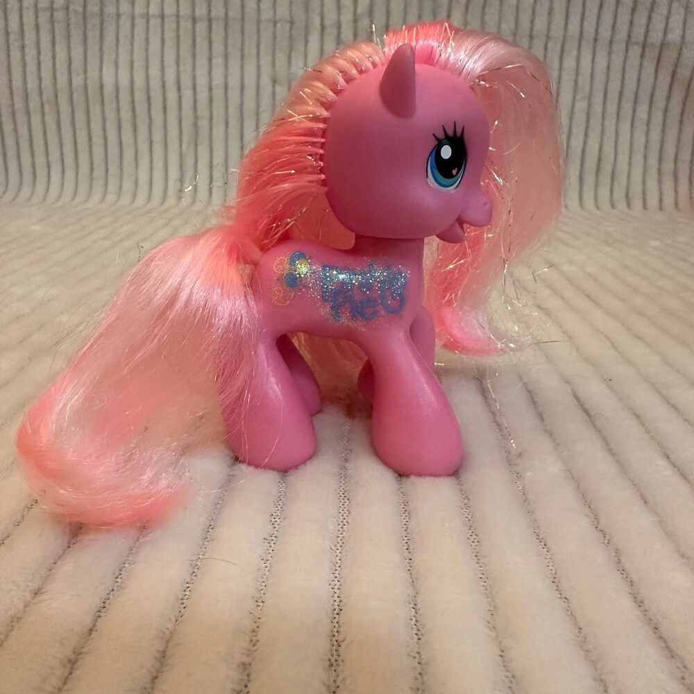 G3.5 3” Pinkie Pie My Little Pony Tinsel hair Brushable and Glitter Cutie Mark